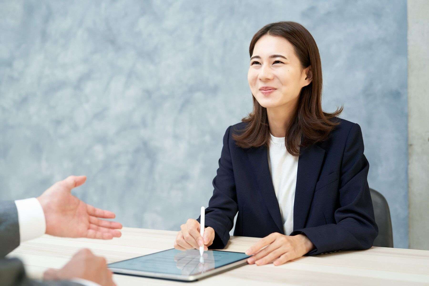 A business owner working at a desk